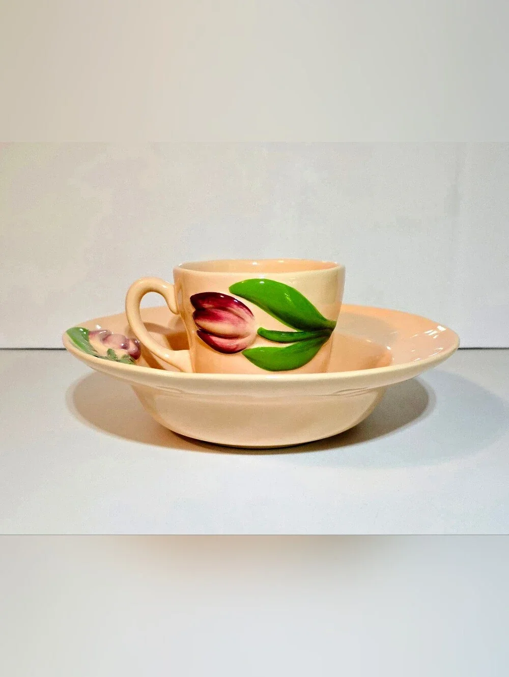 Anthropologie Foster Icon Garden Collectible Tulip Mug And Bowl Art Stoneware